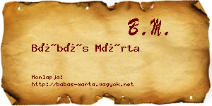 Bábás Márta névjegykártya